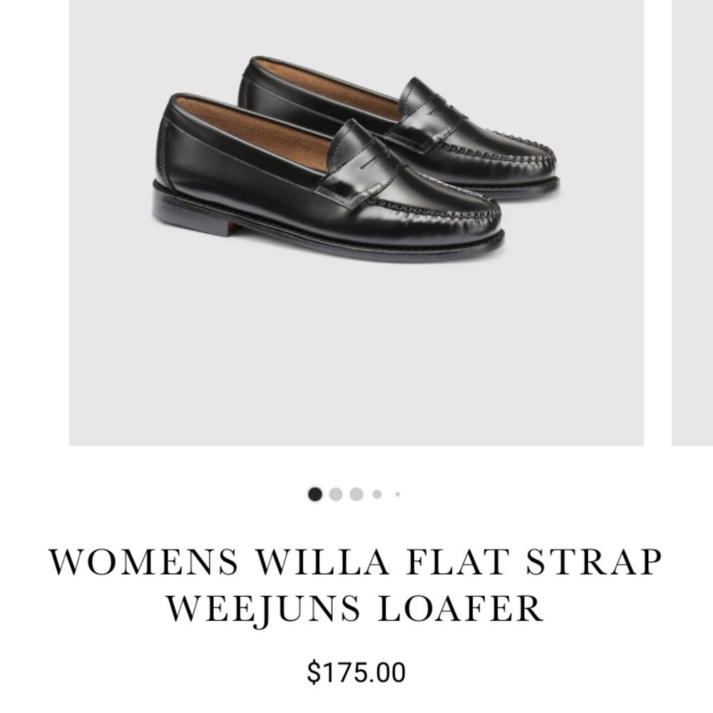 Never worn GH BASS weejun Willa black loafers size 6